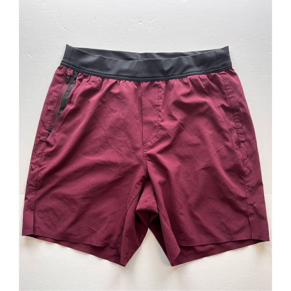 Ten Thousand Interval Short 7 inch Maroon Size Small No Liner Train Wicking EUC